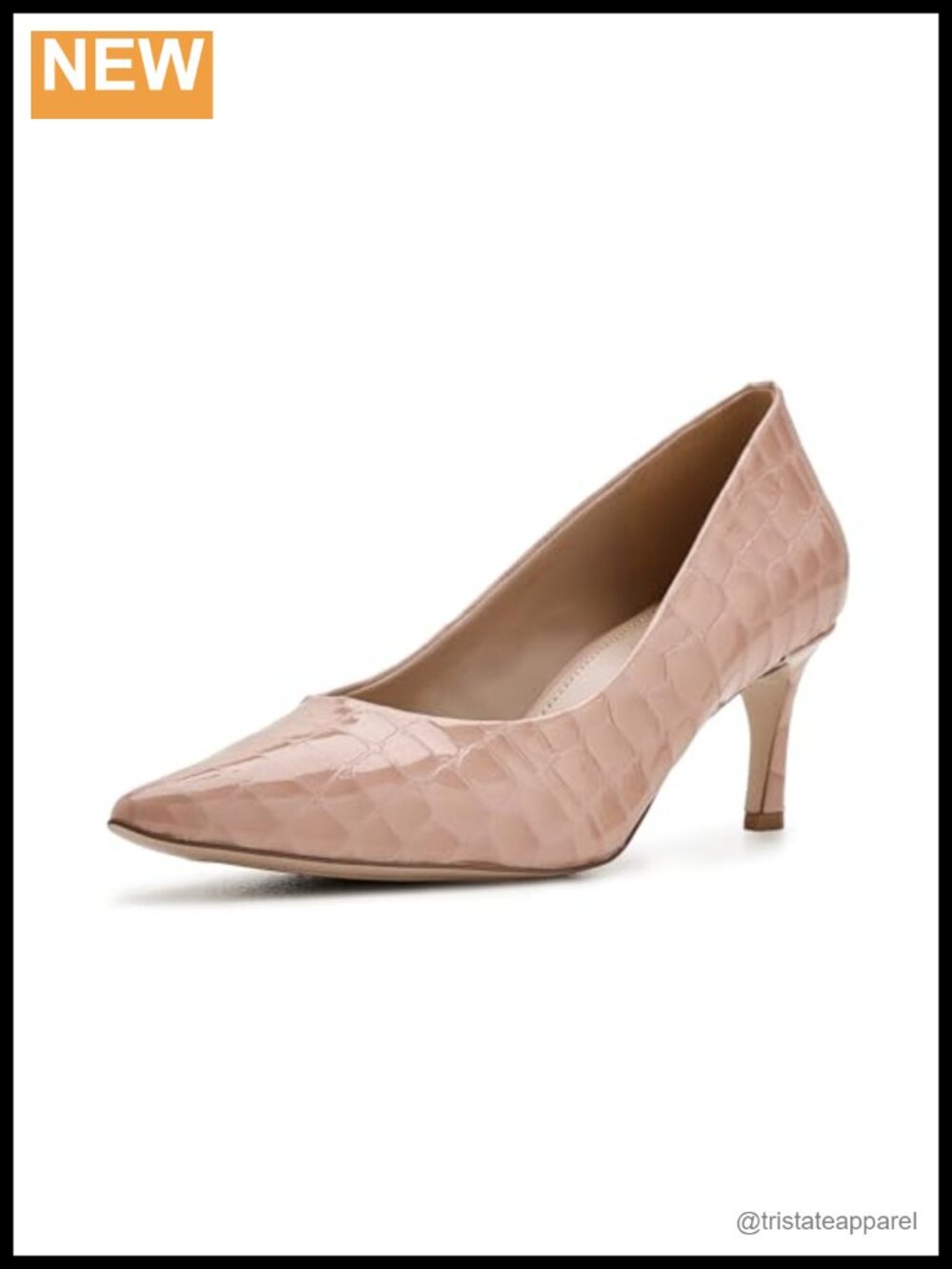 Naturalizer Francis Women's Pointed Toe Flare Heel Pump Shoes Leather